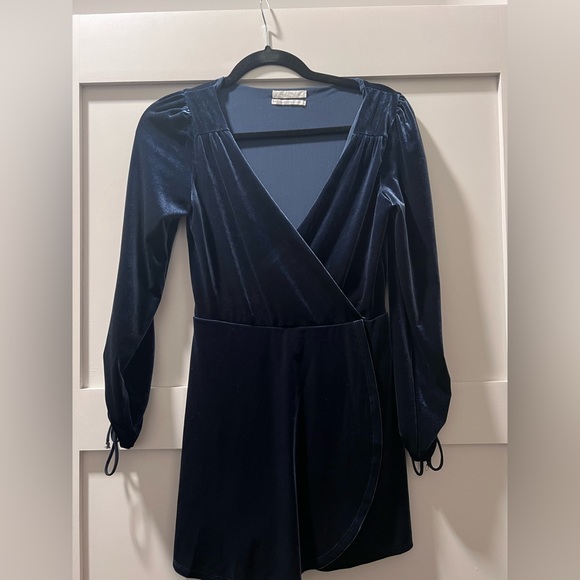 Navy blue long sleeve urban outfitters romper/dress - Picture 1 of 5